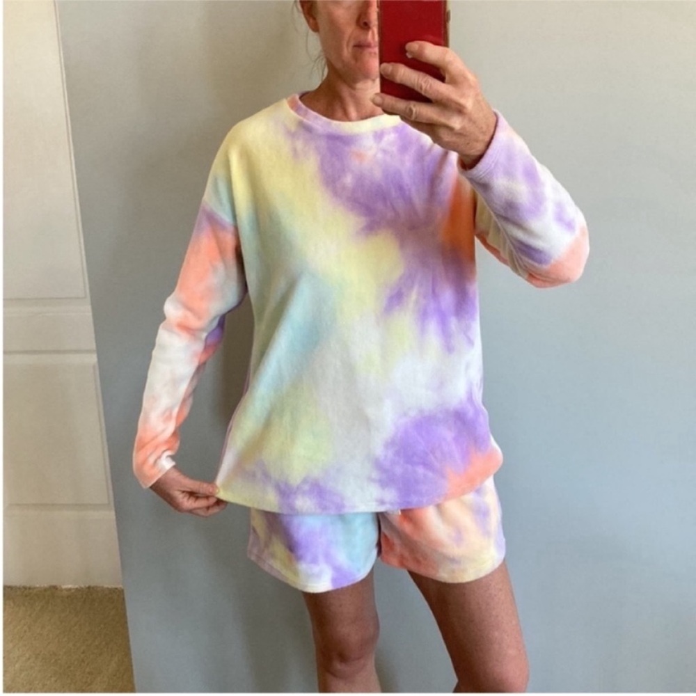Tie Dye 2 Piece Fleece Lounge Set - Picture 6 of 9